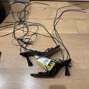 Zara Lace Up Strappy Heels